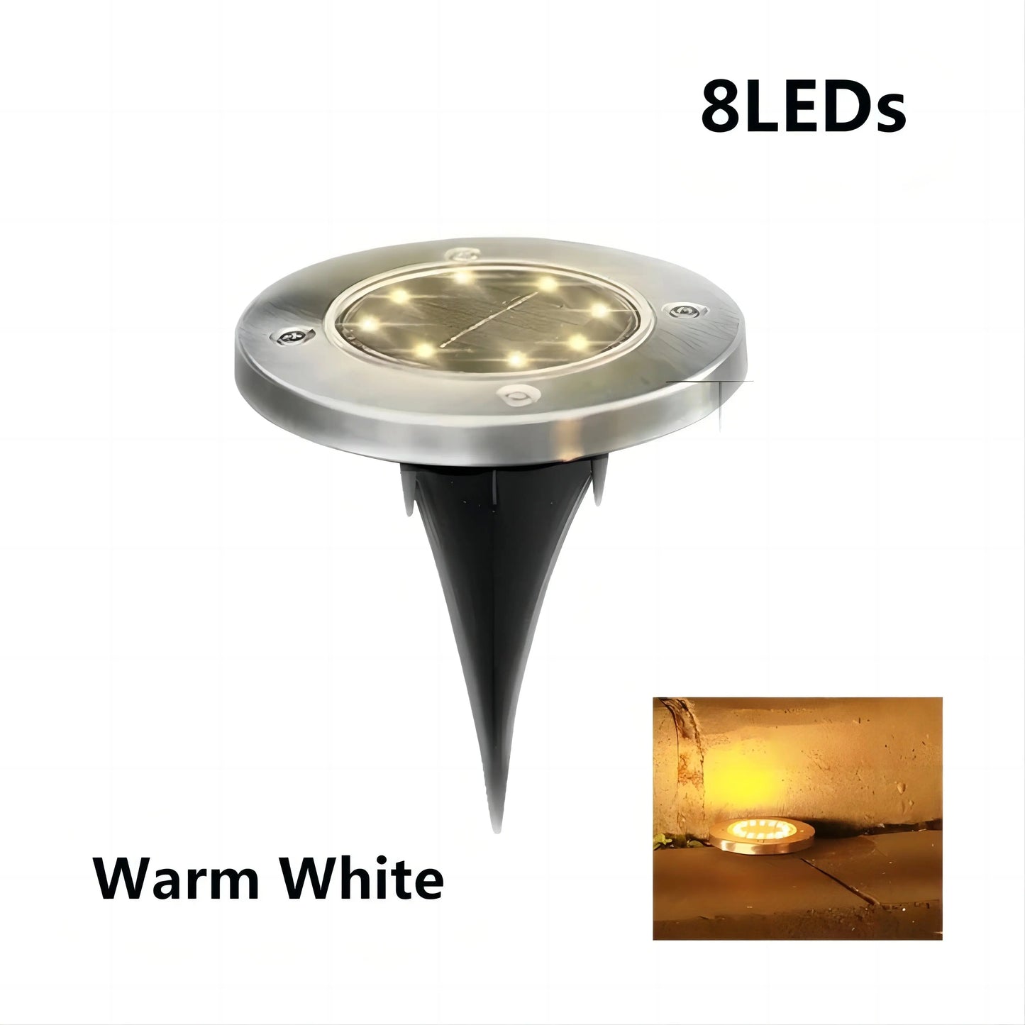 1/2pcs/4pcs/8pcs Outdoor Solar Lights Buried Garden Decor 8/20LED