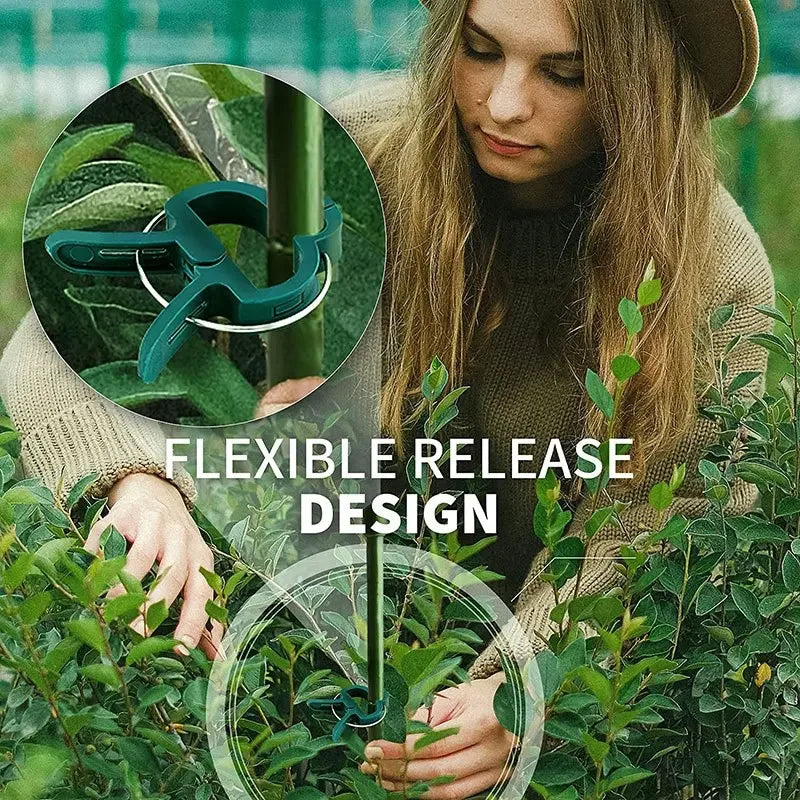 25Pcs Plant Fixed Clips Reusable Garden Greenhouse Bracket for Fixed Plants Vine Flower Seedling Stem Suppor t Garden Supplies