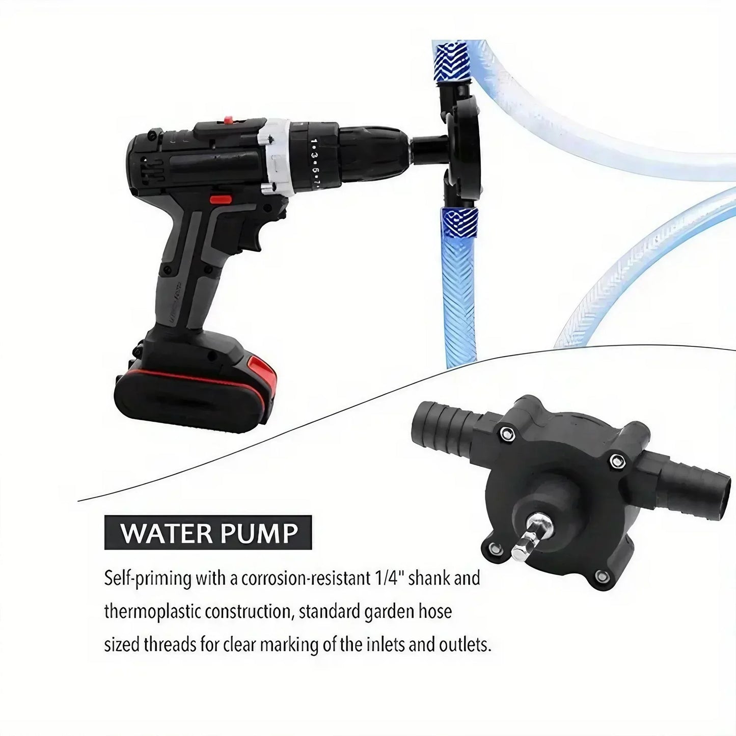Portable Home Garden Outdoor Tool Electric Drill Pump Diesel Oil Fluid Water Pump Mini Hand Self-priming Liquid Transfer Pumps