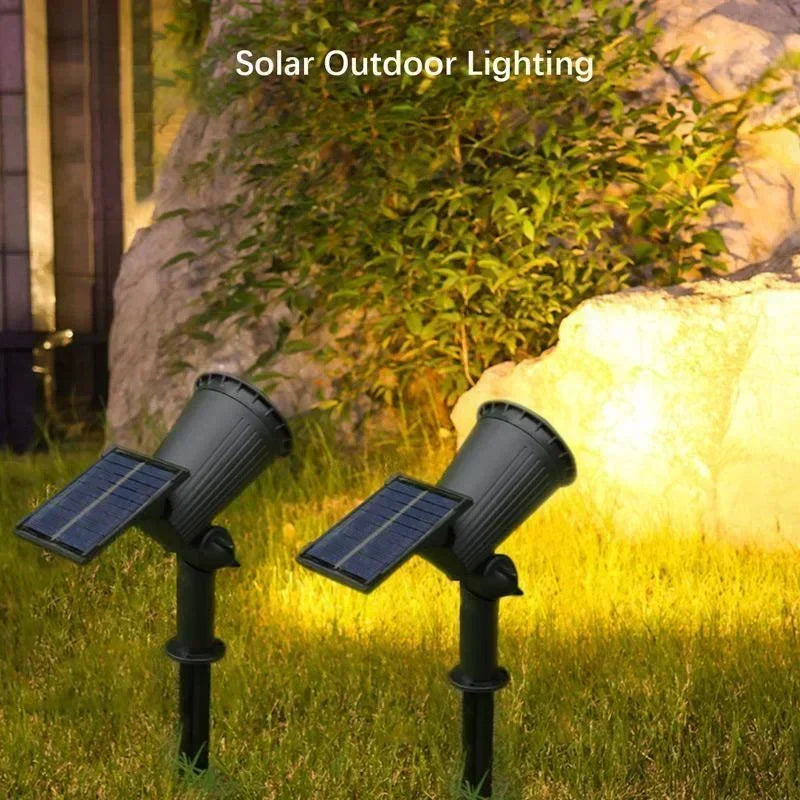 1/2/4PCS 9LED Solar Spotlight Outdoor Waterproof Garden Spot Lights