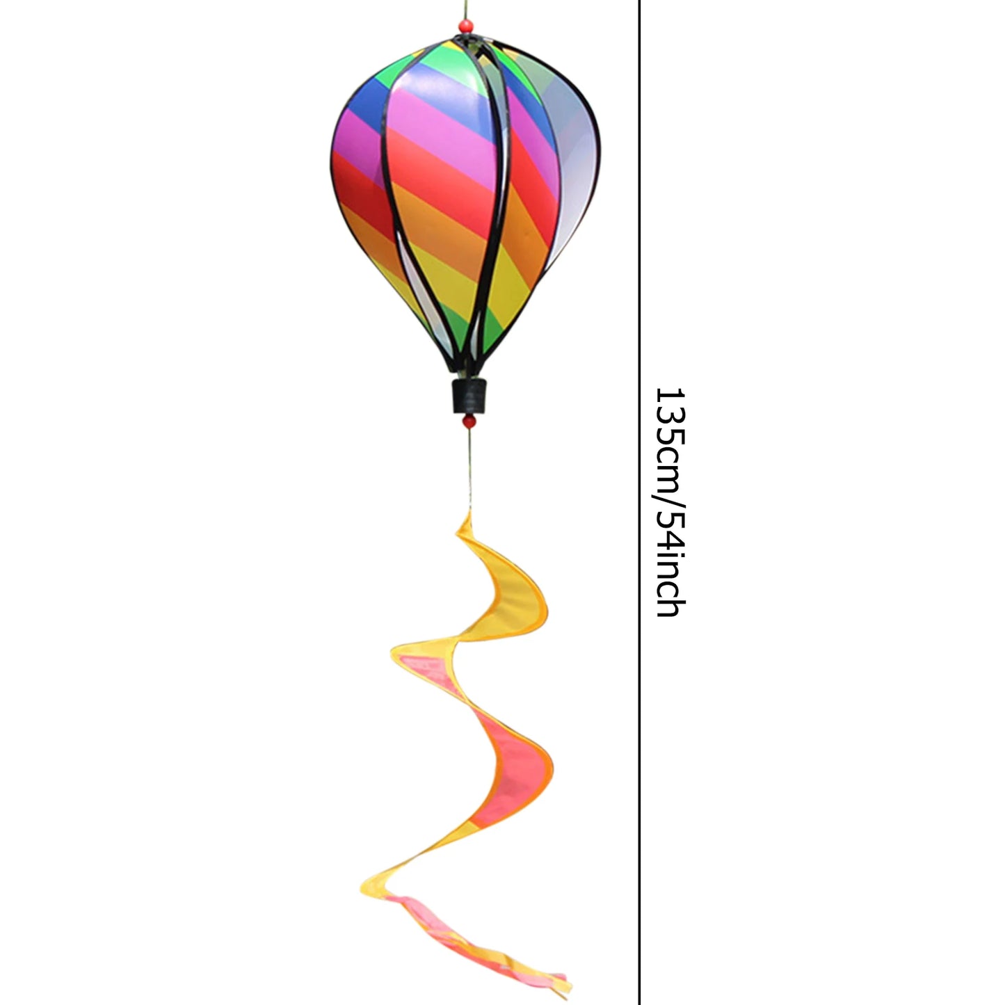 Hot Air Balloon Wind Spinner Rainbow Hanging Wind Twister Outdoor Windmill Garden Yard Home Festival Celebration Balloon
