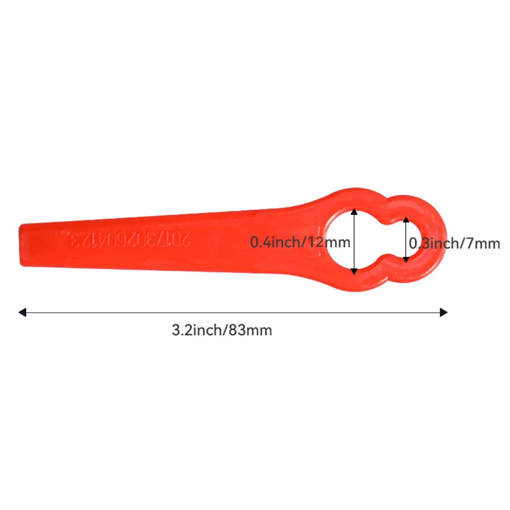 20-200pcs Lawnmower Blades Plastic L83 Grass Cutting Blade Replacement Parts Mowing Machine Blade Garden Cordless Grass Trimmer