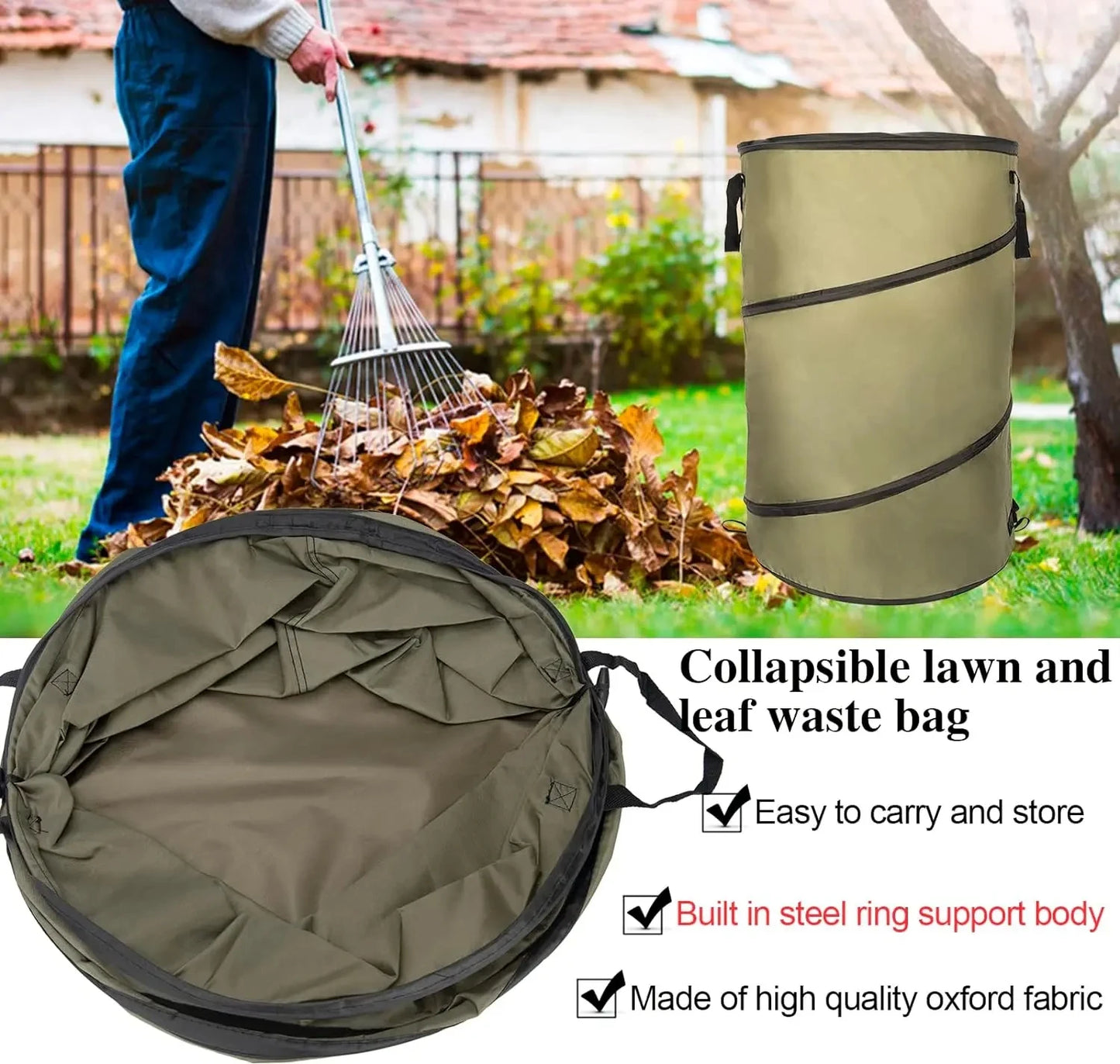 1 Pack, Kangaroo Collapsible Garden Bag - Large La - Garden Supply from TinyRootsGrow