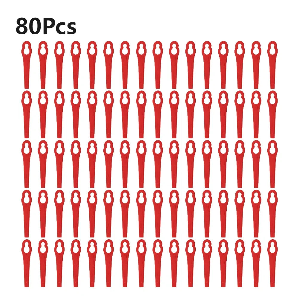 20-200pcs Lawnmower Blades Plastic L83 Grass Cutting Blade Replacement Parts Mowing Machine Blade Garden Cordless Grass Trimmer