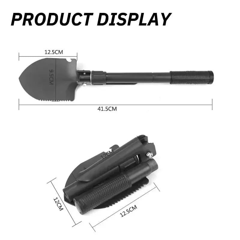 1PC Engineer Shovel Military Shovel Outdoor Multifunctional Folding Military Shovel Vehicle Camping Fishing Shovels Pickaxe
