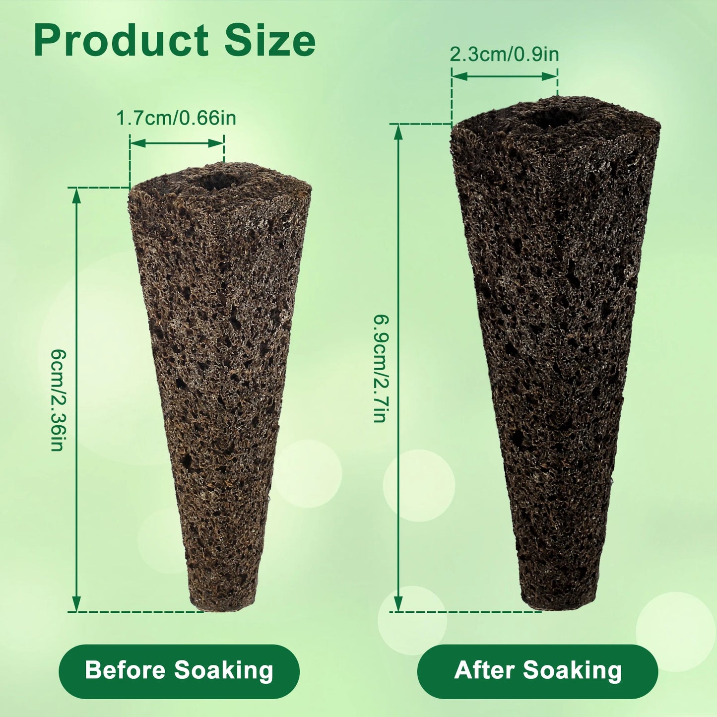 50/100Pcs Seed Grow Sponges Replacement Root Hydroponics Indoor Garden System Sponges Water Absorbent Grow Pod Kit
