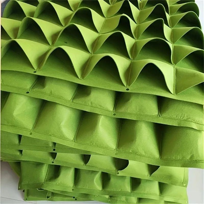 Wall Mounted Planting Bag Multiple Pockets Felt Garden Bags for Home Outdoor Wall Vertical Greening Decorations Gardens Supplies