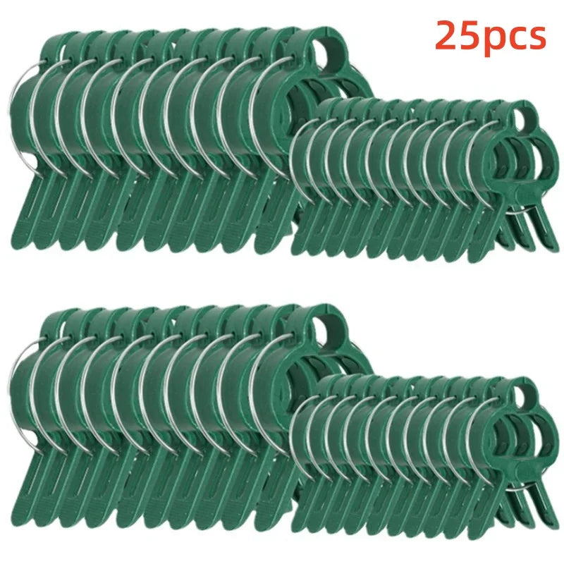 25Pcs Plant Fixed Clips Reusable Garden Greenhouse Bracket for Fixed Plants Vine Flower Seedling Stem Suppor t Garden Supplies