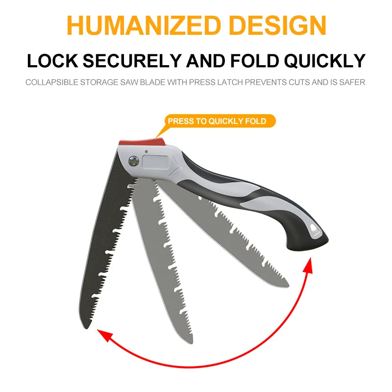AIRAJ 9.4 inch Folding Saw,Pruning Saws with SK5 Steel Teeth, Handsaws for Camping, Gardening, Carpentry Camping Saw Portable.