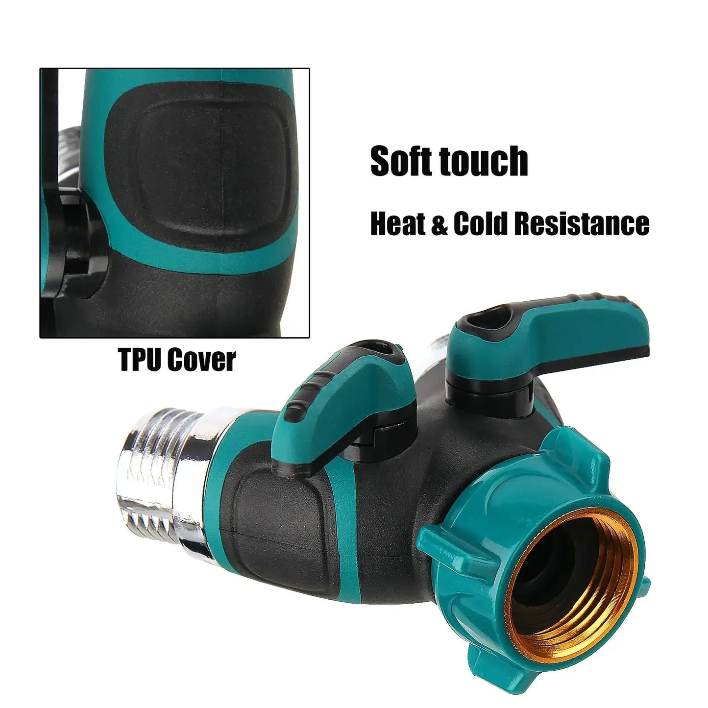 Y-Type Zinc Alloy Hose Splitter Double Way Joint One Split Two Faucet Diverter Garden Accessories Internal Thread Water-Diverter