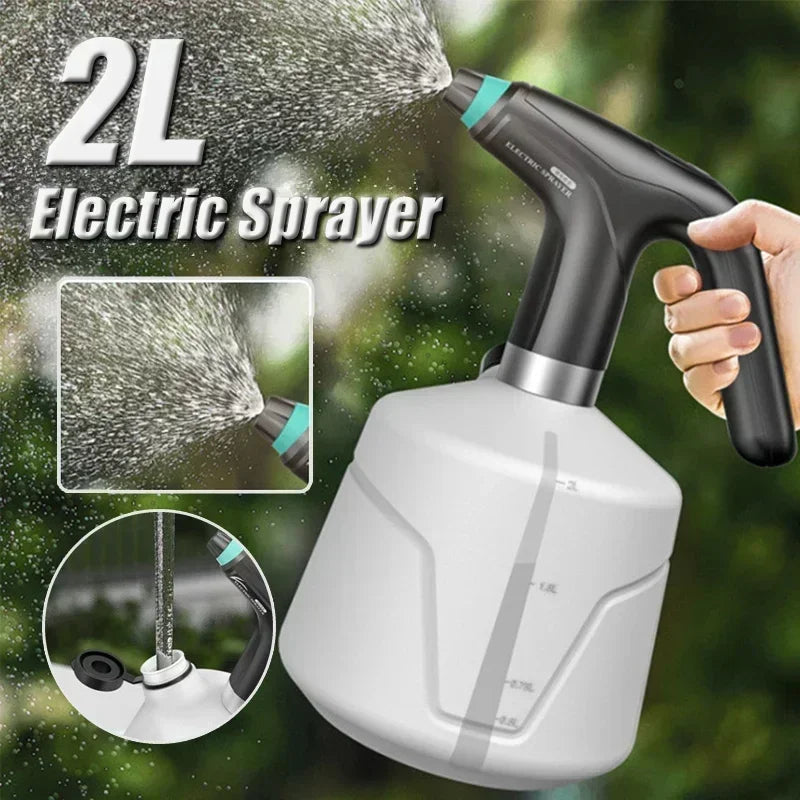 2L Agricultural Electric Spray Household Automatic Water Spray Disinfection Spray Garden Irrigation Tools Electric Watering Can