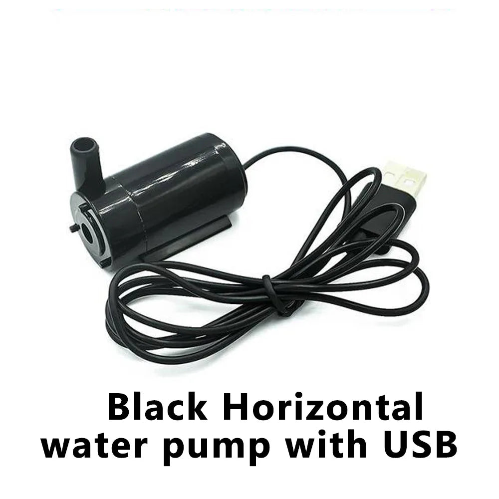 DC 3V 5V Micro Submersible Motor Pump Silent Portable Submersible Water Pump USB for Fish Tank Fountain Aquarium Garden