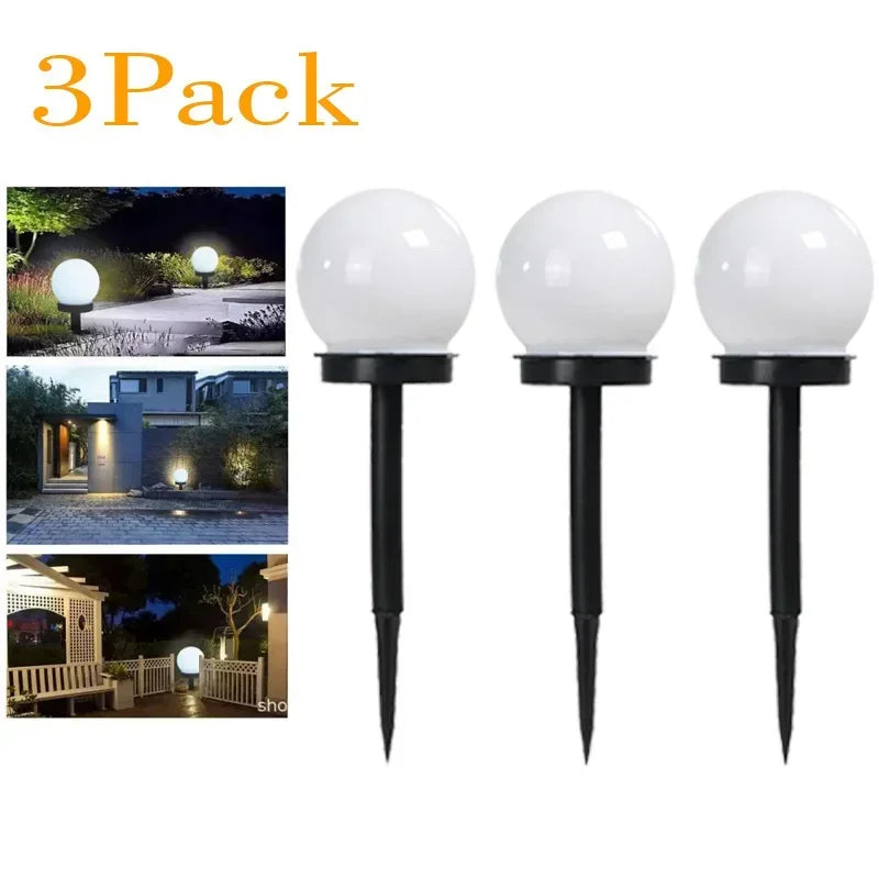 1/3/9PC Solar Powered LED Bulb Lamp Energy Light Waterproof Outdoor