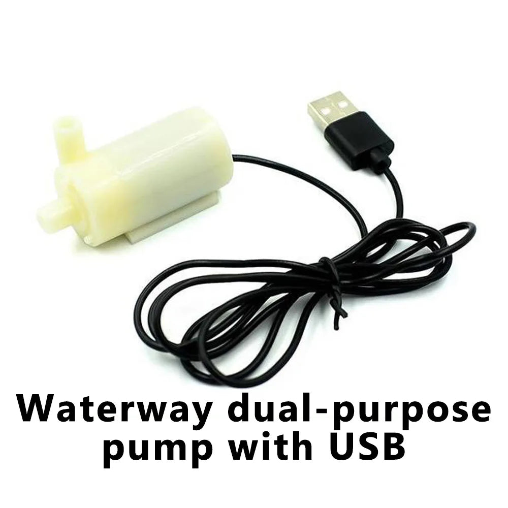 DC 3V 5V Micro Submersible Motor Pump Silent Portable Submersible Water Pump USB for Fish Tank Fountain Aquarium Garden