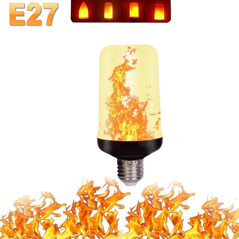 B22/E27 LED Flame Effect Bulb – 4 Modes Flickering Fire Simulation Light for Home, Garden, Party, Bar, Festival & Outdoor Decor