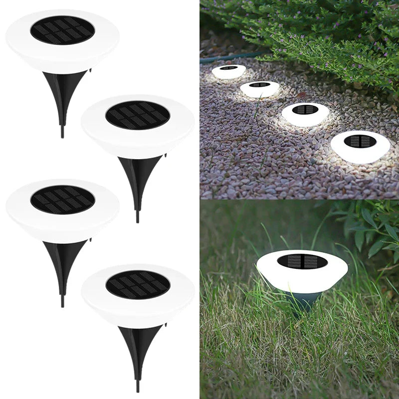Solar Ground Lights 1/4Pack LED Lawn Lamp Outdoors Floor Lamp Landscape Light for Garden Pathway Yard Deck Camping Decor