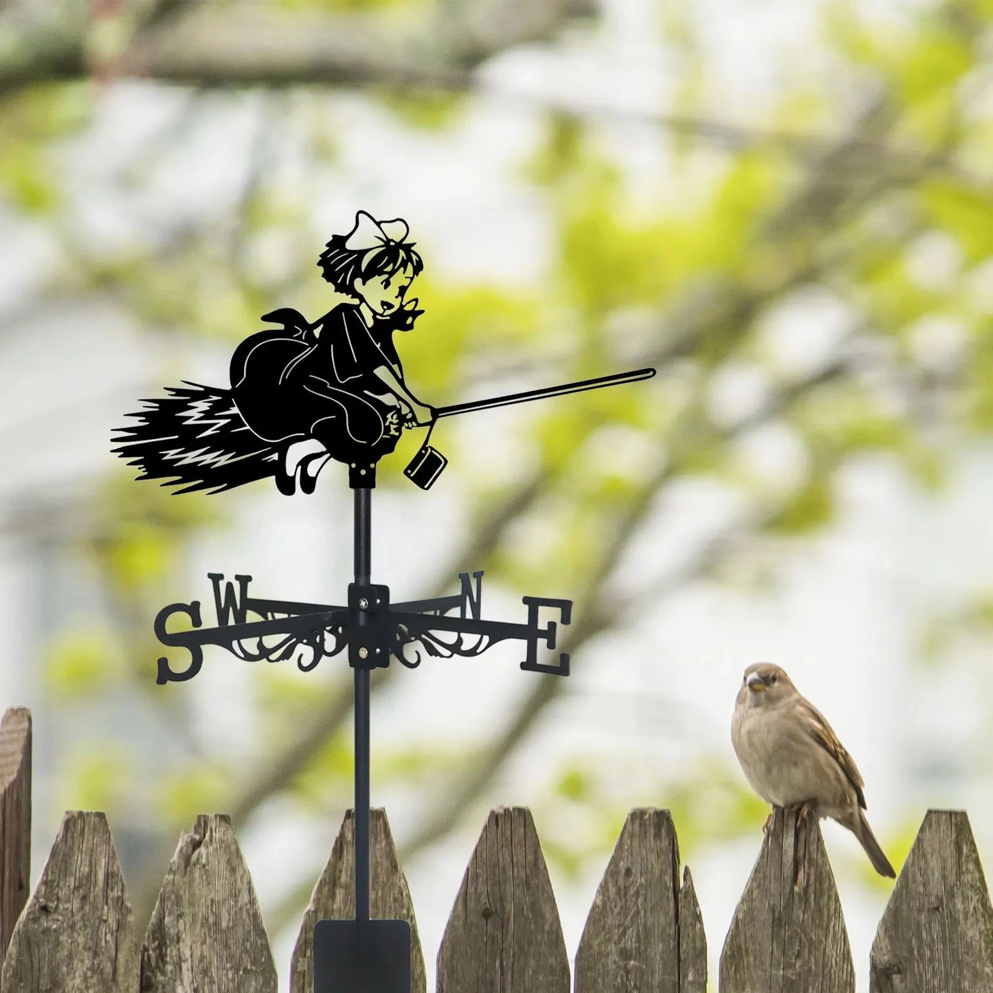 Metal Weathervane Silhouette Art Vane Standing Decor Roof WeatherVane Garden Yard Decoration For Shed Home Fence