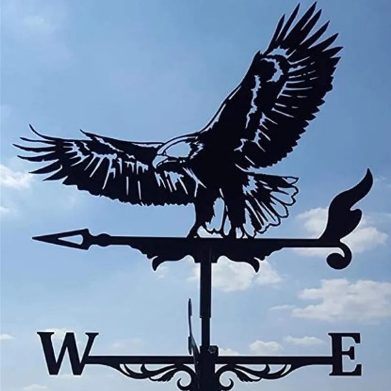 Metal Weathervane Silhouette Art Vane Standing Decor Roof WeatherVane Garden Yard Decoration For Shed Home Fence