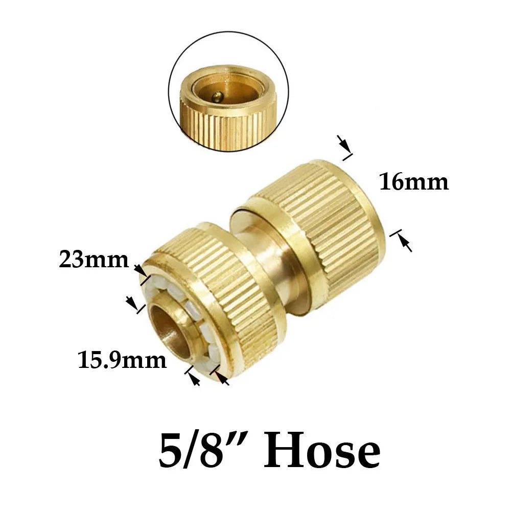 1/2'' 5/8" 3/4'' 1'' Brass Hose Quick Connector Wa - Garden Supply from TinyRootsGrow