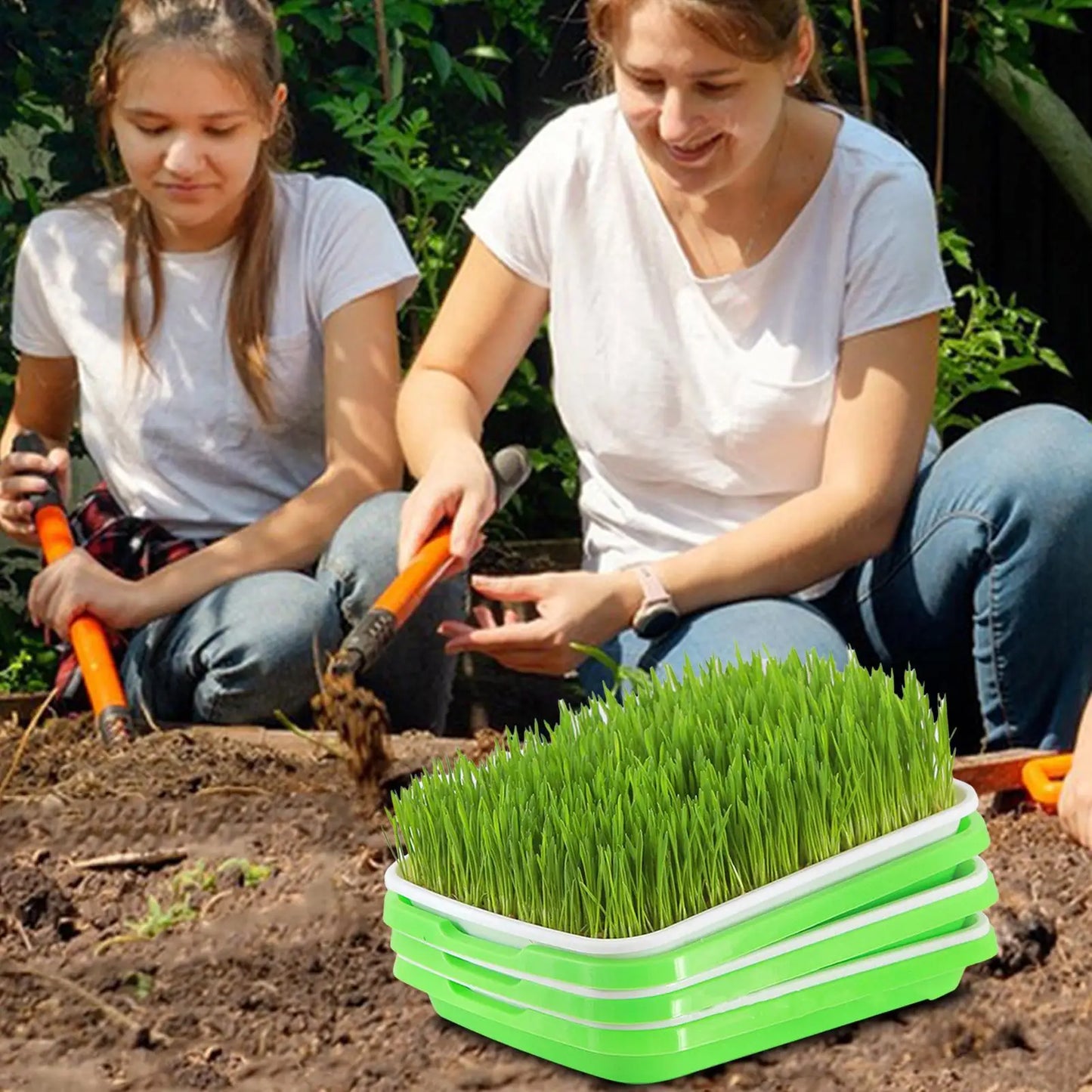 Germination Tray Reusable Plant Tray Hydroponic Propagators For Indoor Gardening Catcher Trimming Breeding Flower Grass Watering