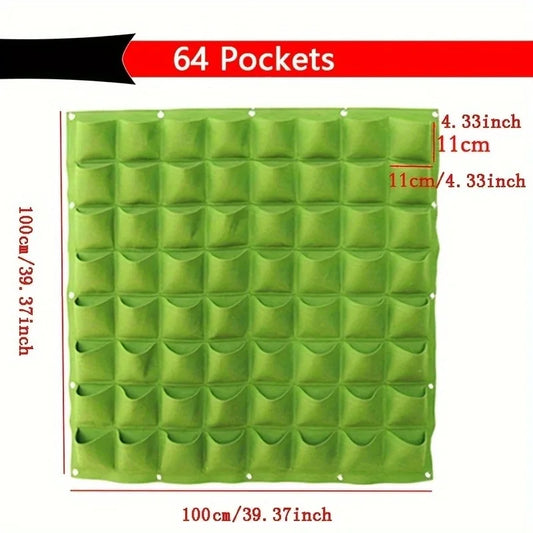 Wall Mounted Planting Bag Multiple Pockets Felt Garden Bags for Home Outdoor Wall Vertical Greening Decorations Gardens Supplies