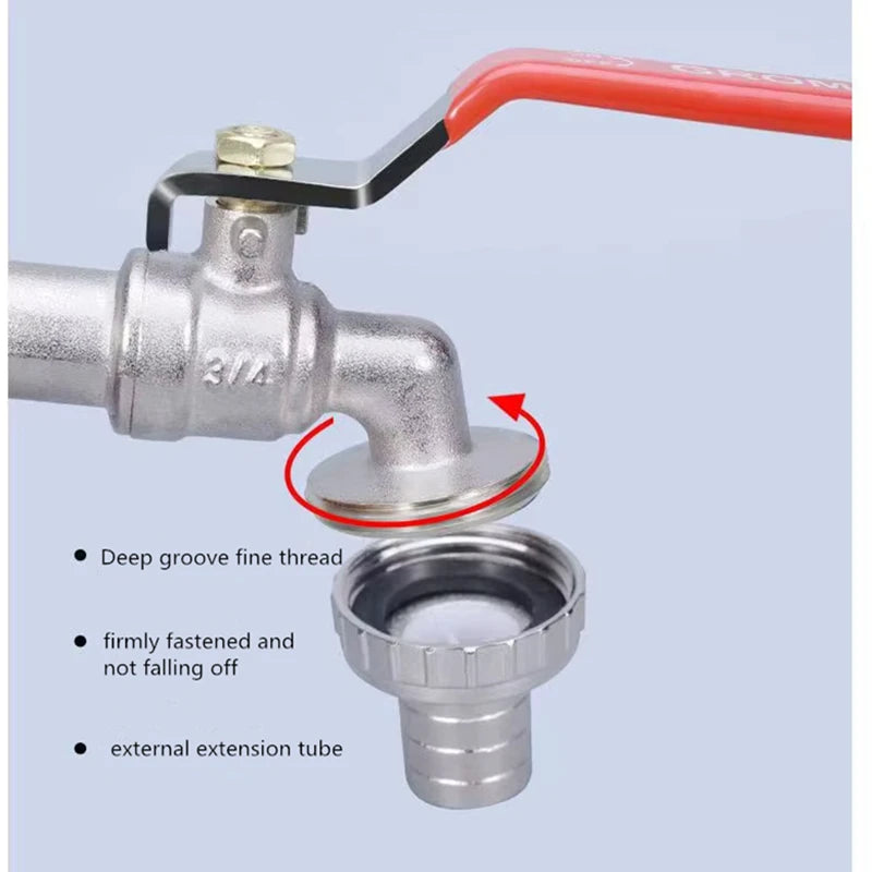 1PC Durable IBC Tank Tap Adapter S60*6 Coarse Thread to 1/2'' 3/4'' Connector Replacement Valve Garden Home Valve Fitting Faucet