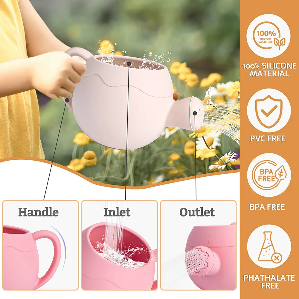 Sprinkler Watering Can Cute Cartoon Garden Kids Home Silicone Flowers Bottle Beach Spray Bath Toy Early Education