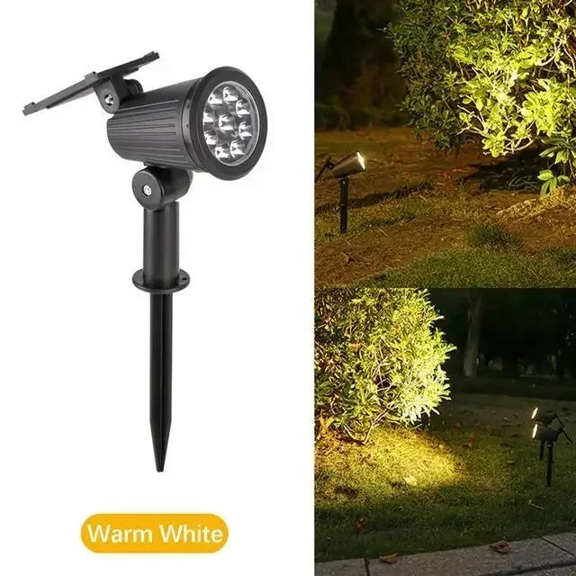 1/2/4PCS 9LED Solar Spotlight Outdoor Waterproof Garden Spot Lights