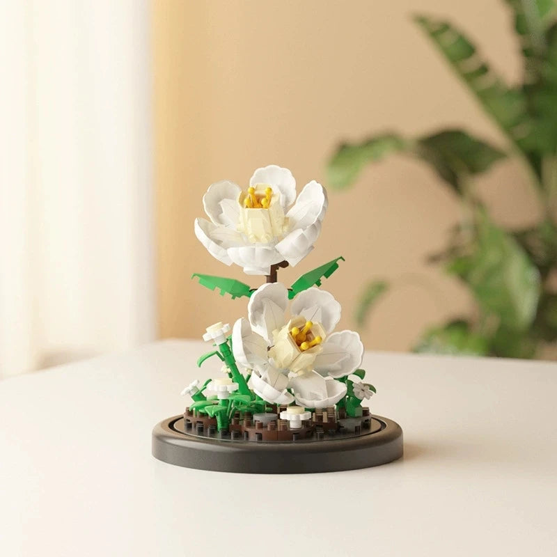 Eternal Flower Bouquet Bonsai Potted Plant Micro Building Blocks Model Home Decoration Toy For Kid Birthday Gift