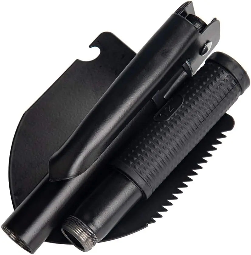 Military Small Folding Camping Shovel, Mini Compact Pickaxe with Carrying Pouch for Gardening, Off Road, Hunting, Car Emergency