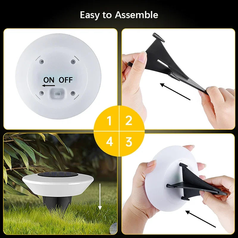 1/4Pack Solar Lights LED Lawn Lamp Outdoors Floor Lamp Landscape