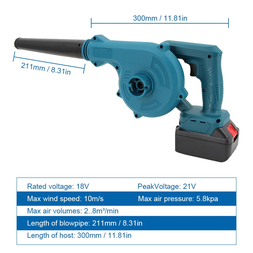 Electric Air Blower Garden Cordless Vacuum Cleaner Dust Computer Collector Handheld Power Tools For Makita Battery