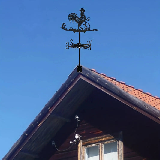 Metal Weathervane Silhouette Art Vane Standing Decor Roof WeatherVane Garden Yard Decoration For Shed Home Fence