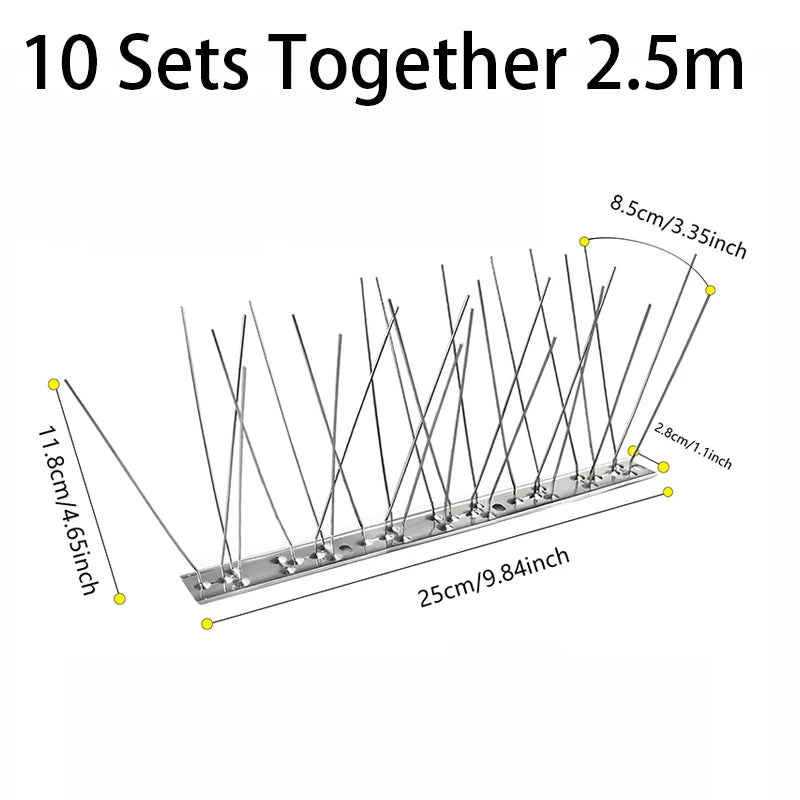 Bird Spikes Repellent Supplies Against Pigeons Crows Repeller Outdoor Defense Scare Birds Garden Scarecaper Outside Anti Gadgets