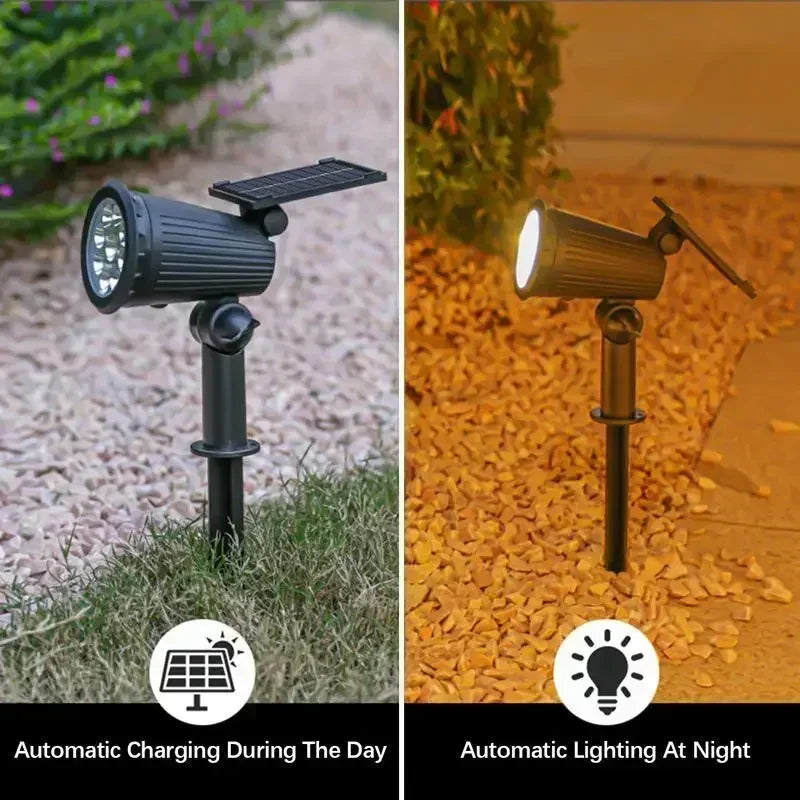 1/2/4PCS 9LED Solar Spotlight Outdoor Waterproof Garden Spot Lights