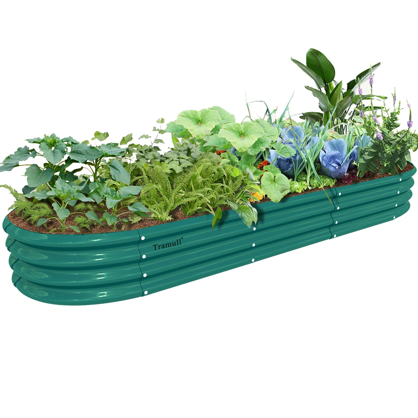 12x2x1FT Galvanized Raised Garden Bed Outdoor Planter Box for Vegetables Flowers Herbs Fruits, Easy Setup