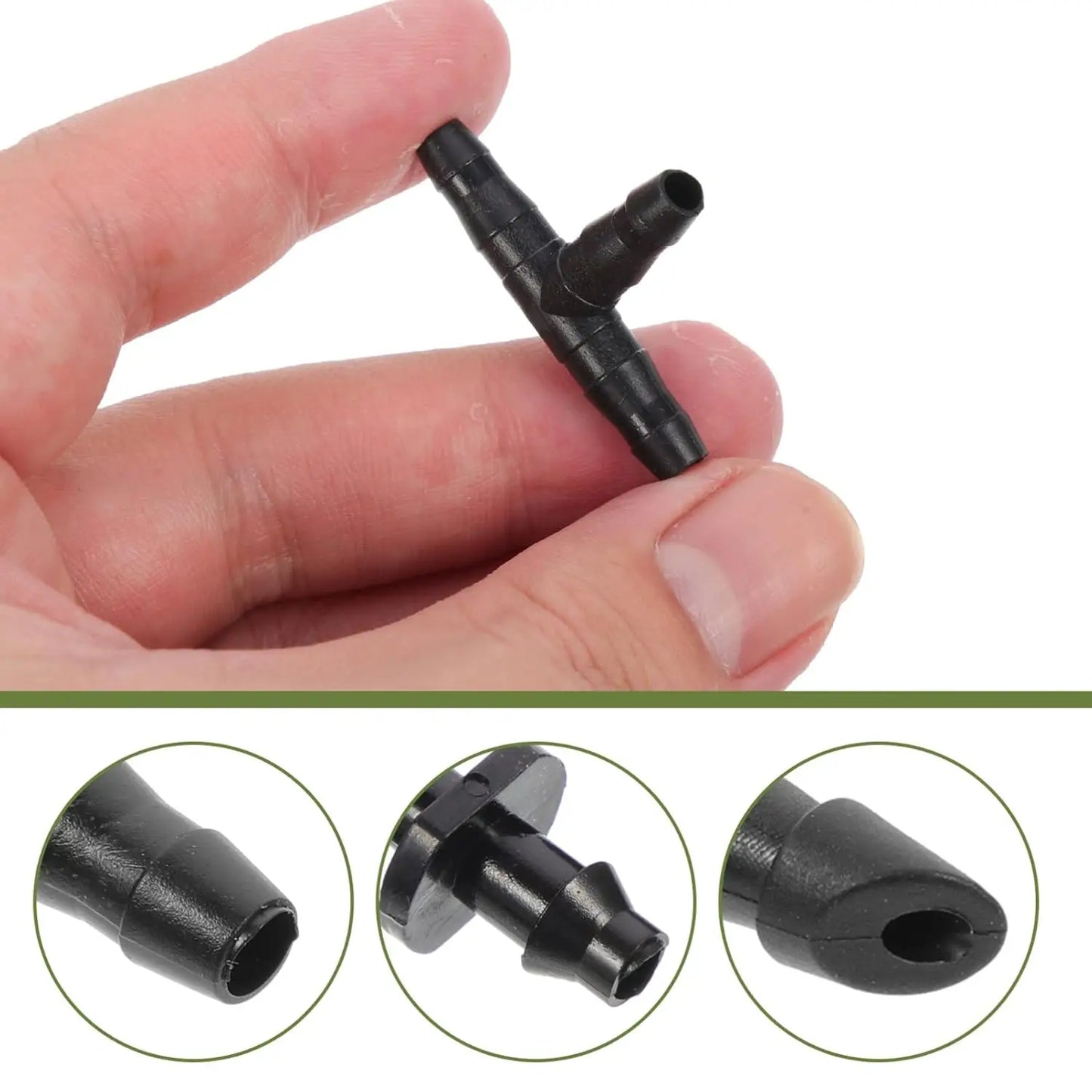 50pcs Barbed Connectors Irrigation Fittings Drip Irrigation Barbed Connectors 4/7mm Tubing Fittings for Flower Pot Garden Lawn 5