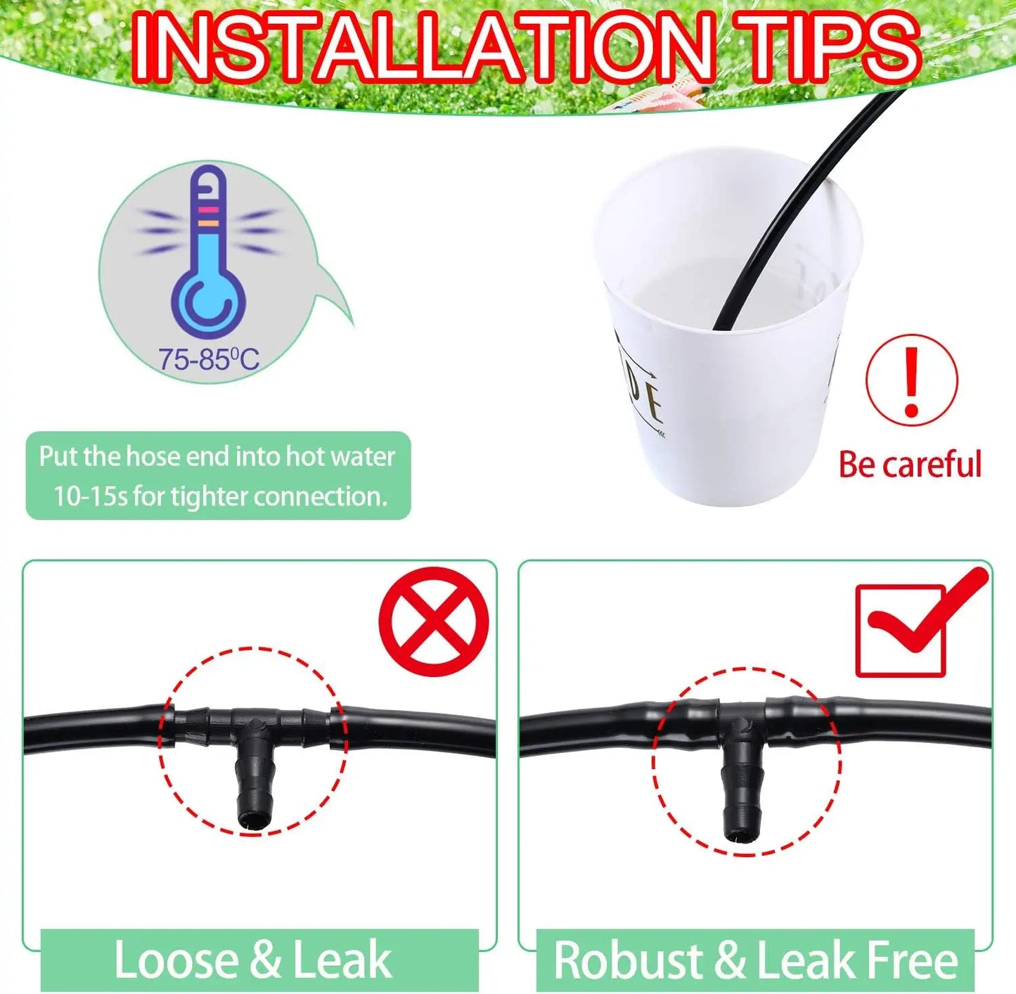 50pcs Barbed Connectors Irrigation Fittings Drip Irrigation Barbed Connectors 4/7mm Tubing Fittings for Flower Pot Garden Lawn 5