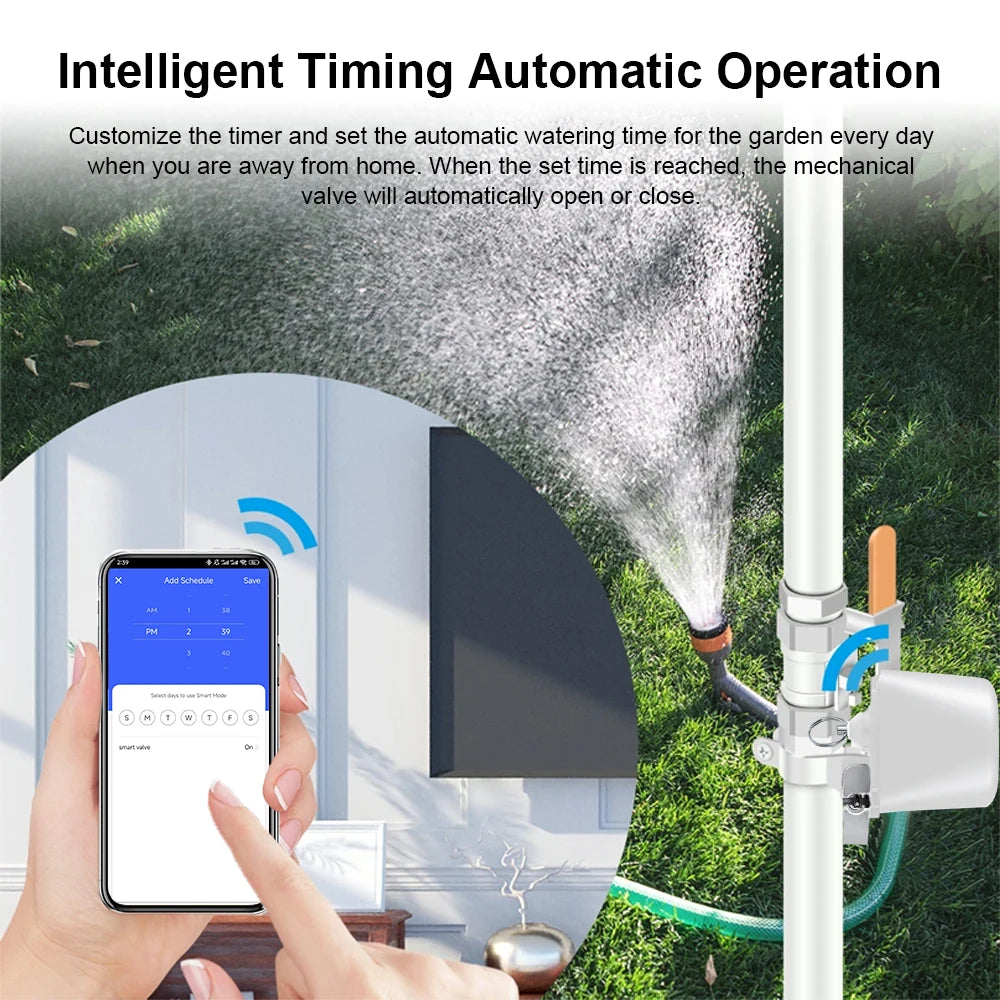 Tuya WiFi Water Valve Gas Shutoff Ball Valve Timer Garden Smart Faucet Controller Support Alexa Google Assistant SmartLife