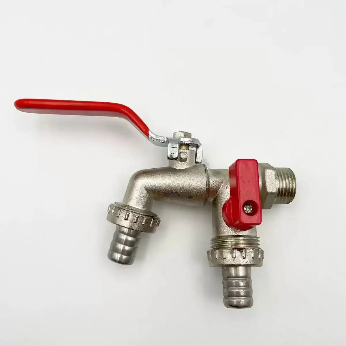 1/2''Zinc Alloy Faucet Water Splitter Water Connection Adapter Outdoor Switch Garden Irrigation Pipe Connector Faucet
