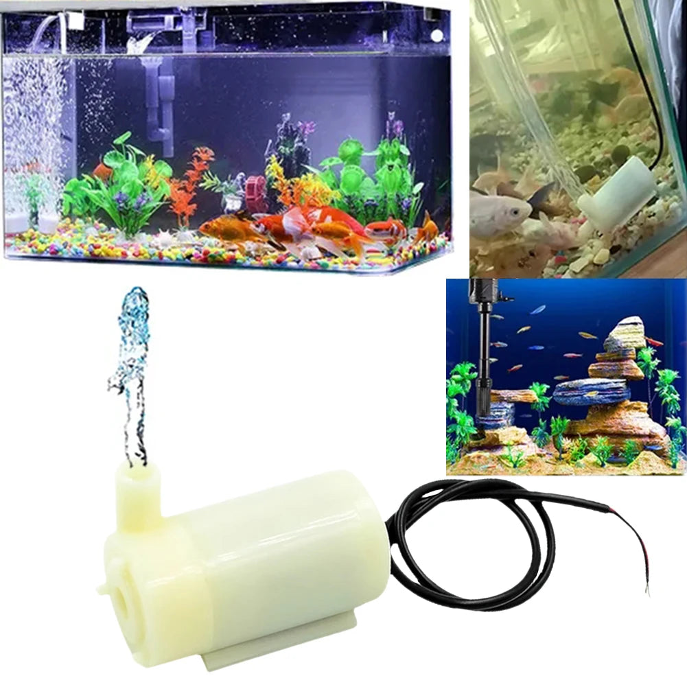DC 3V 5V Micro Submersible Motor Pump Silent Portable Submersible Water Pump USB for Fish Tank Fountain Aquarium Garden