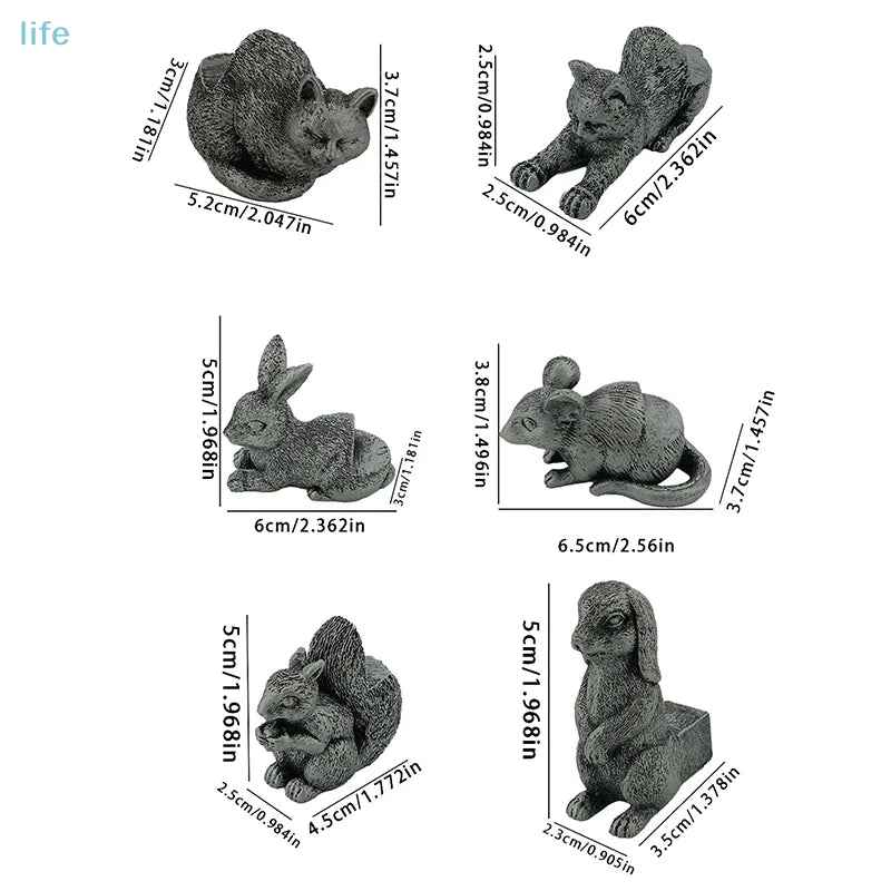 Flower Pot Feet Animal Figures Plant Pot Feet For Outdoor Support 3 Pack Animal Statues Plant Stand Resin Pot Feet