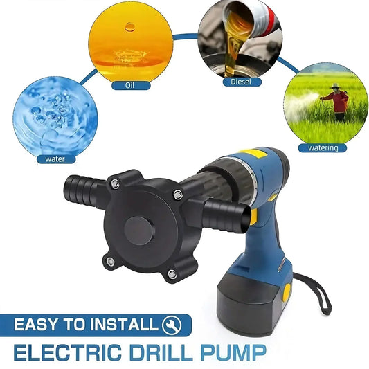 Portable Home Garden Outdoor Tool Electric Drill Pump Diesel Oil Fluid Water Pump Mini Hand Self-priming Liquid Transfer Pumps