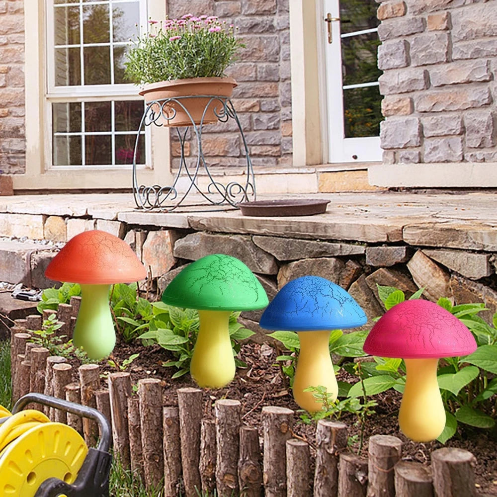 Solar Mushroom Light Garden Outdoor Decor 8 Heads Waterproof Mushroom Lamp Pathway Landscape Yard Easter Halloween Xmas Sunlight