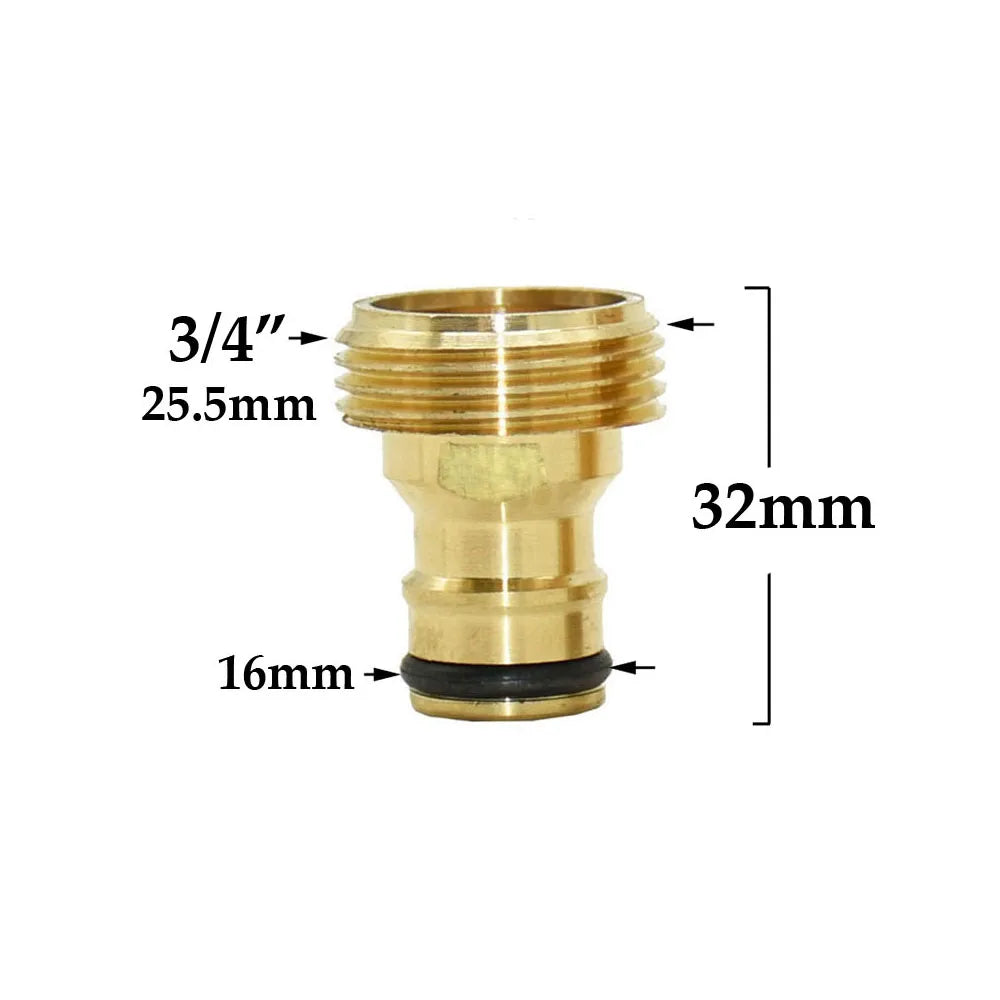 1/2'' 5/8" 3/4'' 1'' Brass Hose Quick Connector Water Stop Fitting