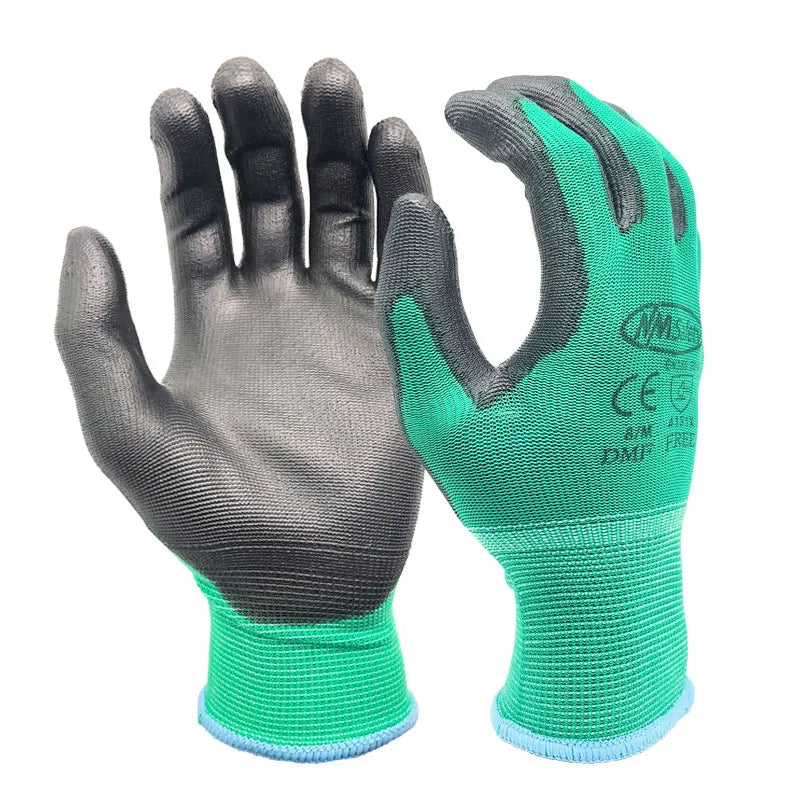 24Pieces/12Pairs Professional Working Protective Gloves For Men Construction Women Garden Nylon Running Glove Obtained CE EN388.