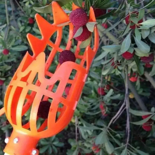 1PC High-Altitude Fruit Picker, Plastic Garden Harvesting Tool for Loquat, Bayberry, Peach, Plum & Jujube