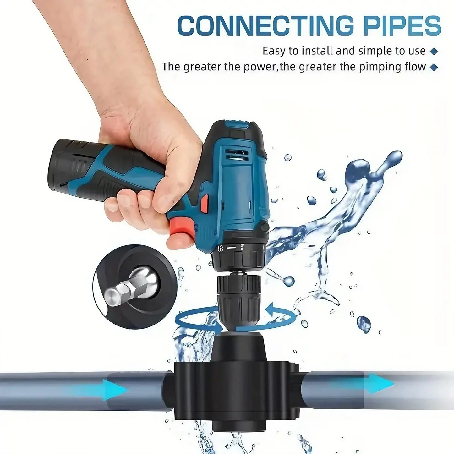 Portable Home Garden Outdoor Tool Electric Drill Pump Diesel Oil Fluid Water Pump Mini Hand Self-priming Liquid Transfer Pumps