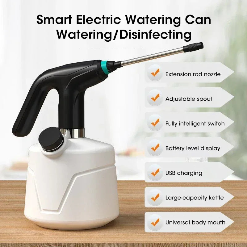 2L Agricultural Electric Spray Household Automatic Water Spray Disinfection Spray Garden Irrigation Tools Electric Watering Can