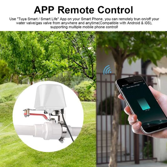 Tuya WiFi Water Valve Gas Shutoff Ball Valve Timer Garden Smart Faucet Controller Support Alexa Google Assistant SmartLife